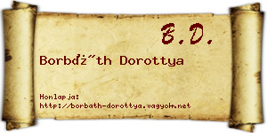 Borbáth Dorottya névjegykártya