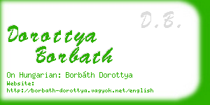 dorottya borbath business card